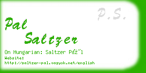 pal saltzer business card